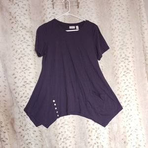 LOGO Lori Goldstein Short Sleeve Tunic